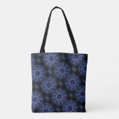 Tote Bag Boho bleu foncé Mandala (Dos)
