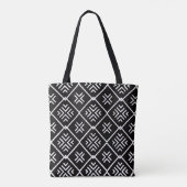 Tote Bag Boho Bold Noir & Blanc (Dos)