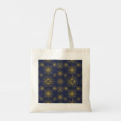 Tote Bag Boho Celestial Sun Stars Bleu (Dos)