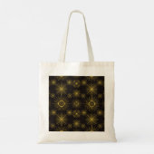Tote Bag Boho Celestial Sun Stars Noir (Dos)