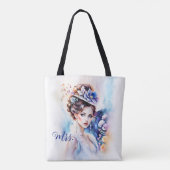 Tote Bag Boho Chic Artistic Aquarelle Mme Mariage (Dos)