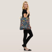 Tote Bag Boho Chic Floral Folial Motif Monogramme (Sur le modèle)