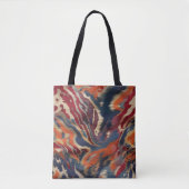 Tote Bag Boho-chic Ikat Elegance Tons de Terre Nom du scrip (Devant)