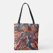 Tote Bag Boho-chic Ikat Elegance Tons de Terre Nom du scrip (Dos)