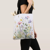 Tote Bag Boho Chic Multi-Couleur Floral Gratuit (De près)