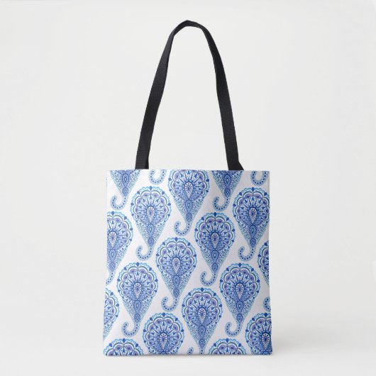 Tote Bag Boho Chic Paisley sans fil Oriental (Devant)