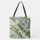 Tote Bag Boho coloré Pastel Marbre fractal Art Abstrait (Devant)