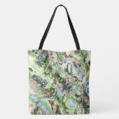 Tote Bag Boho coloré Pastel Marbre fractal Art Abstrait (Dos)