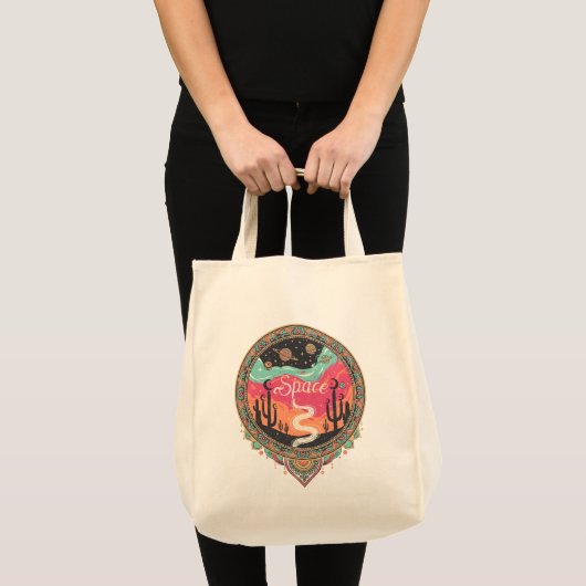 Tote Bag Boho Cosmic Desert Retro (Devant (produit))