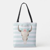 Tote Bag Boho Cow Skull (Dos)