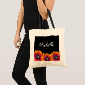Tote Bag Boho Daisies Rustique Floral Botanique Blanc (Devant (produit))