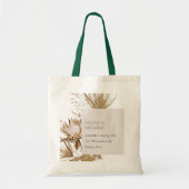 Tote Bag Boho Dusky Blush Protea Séché Palm Mariage Floral (Devant)