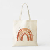 Tote Bag Boho Earthy Rainbow esthétique (Dos)
