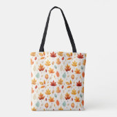 Tote Bag Boho Fall Leave Motif La beauté de l'automne avec (Dos)