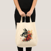 Tote Bag Boho Floral Fox Faune Nature (Devant (produit))