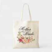 Tote Bag Boho Floral Mère de la mariée personnalisable (Devant)