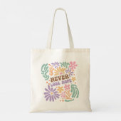 Tote Bag Boho Floral Retro ne perdez jamais espoir (Dos)