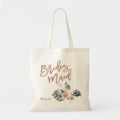 Tote Bag Boho Floral Tropical Leaf Demoiselle d'Honneur (Devant)