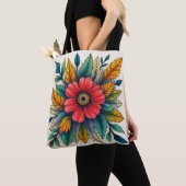 Tote Bag Boho Flower Clipart (De près)