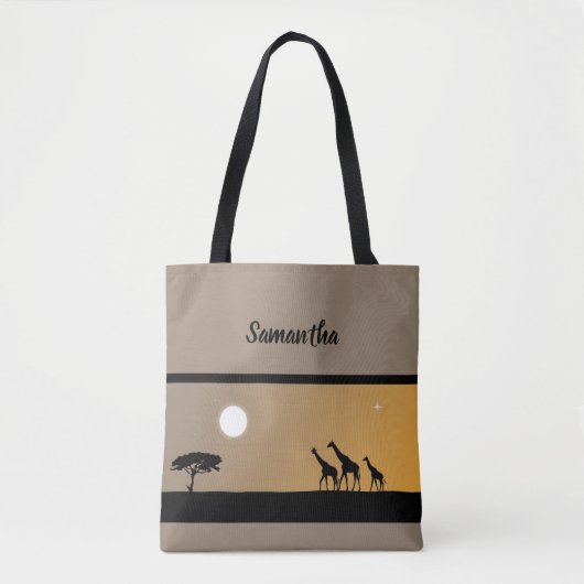 Tote Bag Boho Giraffes (Devant)