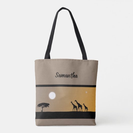 Tote Bag Boho Giraffes (Dos)