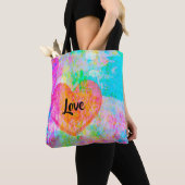 Tote Bag Boho Heart Love (De près)
