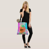 Tote Bag Boho Heart Love (Sur le modèle)