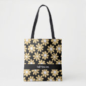 Tote Bag Boho Jaune Daisy Meilleur Mimi Jamais (Devant)