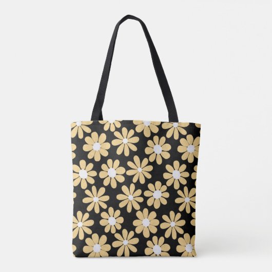 Tote Bag Boho Jaune Daisy Meilleur Mimi Jamais (Dos)