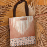 Tote Bag Boho Macrame Bachelorette Sud-Ouest<br><div class="desc">Un beau design de tuiles en terre cuite boho rend ces totes personnalisées parfaites pour votre fête de bachelorette ou des cadeaux pour votre fête de mariée. Trouvez les articles correspondants dans ma boutique.</div>