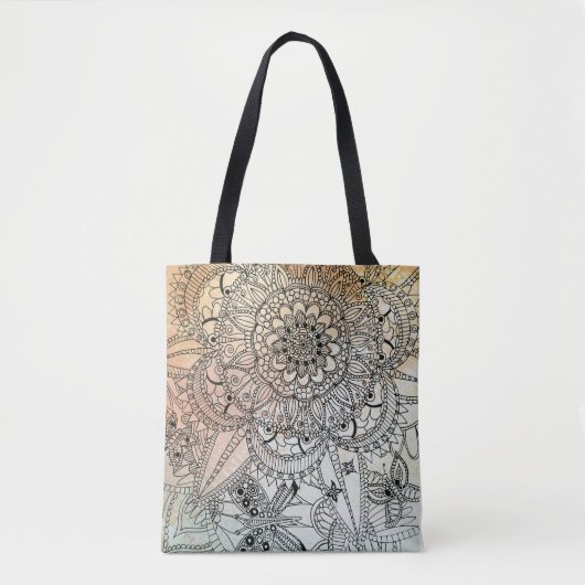 Tote Bag Boho Mandala Bohemian Art (Devant)