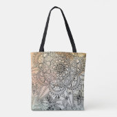 Tote Bag Boho Mandala Bohemian Art (Dos)