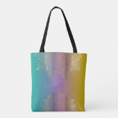 Tote Bag Boho Mandala Filigrane Doré Dégradé Arc-en-Ciel Pa (Dos)