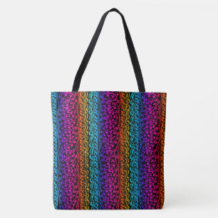 Tote Bag Boho Mandala Rainbow Flower & Leaf Fourre-tout