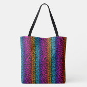 Tote Bag Boho Mandala Rainbow Flower & Leaf Fourre-tout (Dos)