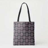 Tote Bag Boho Mandala rose & noir (Devant)