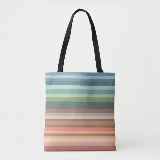Tote Bag Boho Modern Chic Stripes (Devant)