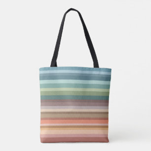 Tote Bag Boho Modern Chic Stripes