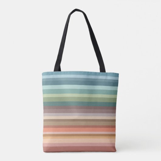 Tote Bag Boho Modern Chic Stripes (Dos)
