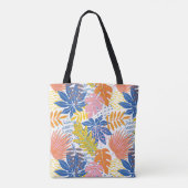 Tote Bag Boho moderne Tropical Palm Feuille Personnalisé (Dos)