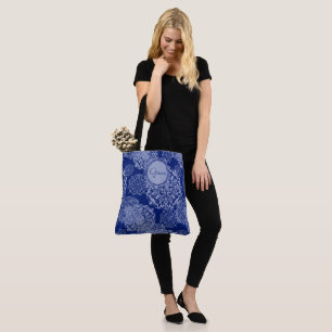 Tote Bag Boho Moody Blues Mandalas Fourre-tout