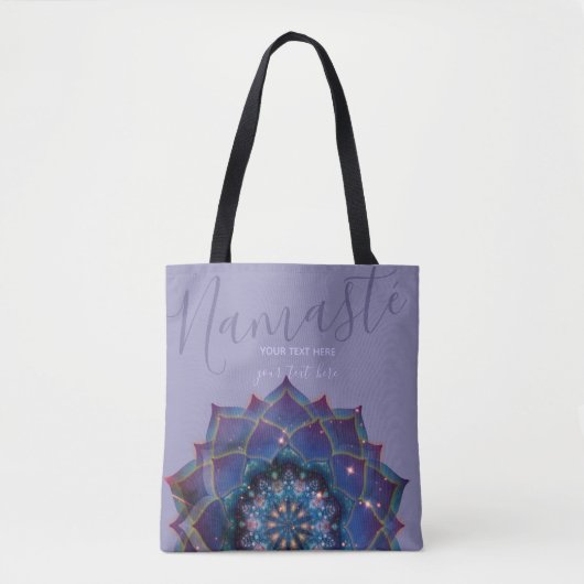 Tote Bag Boho Nebula Bloom | Conception de Mandala (Devant)