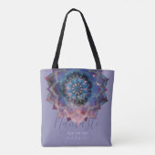 Tote Bag Boho Nebula Bloom | Conception de Mandala (Dos)