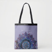 Tote Bag Boho Nebula Mandala, Mystique (Devant)