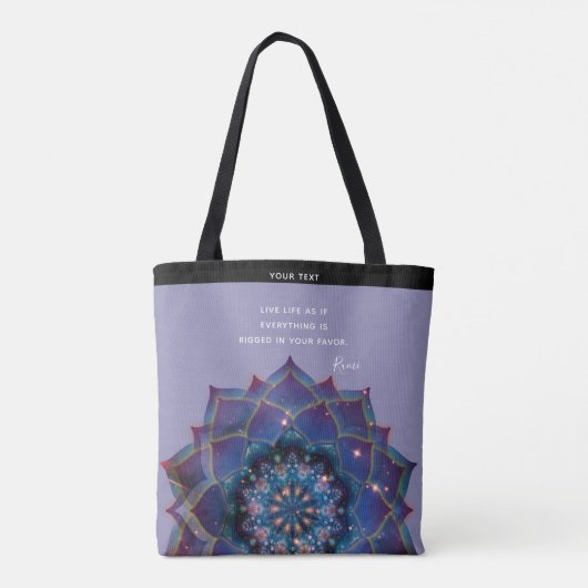 Tote Bag Boho Nebula Mandala, Mystique (Dos)