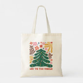 Tote Bag Boho Noël Joy au monde (Dos)