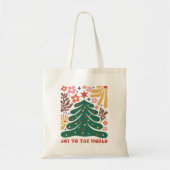 Tote Bag Boho Noël Joy au monde (Devant)