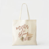 Tote Bag Boho Pampas Floral Mère du Marié (Devant)