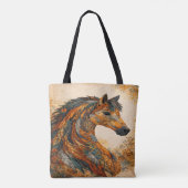 Tote Bag Boho Patchwork Art Populaire Occidental (Dos)