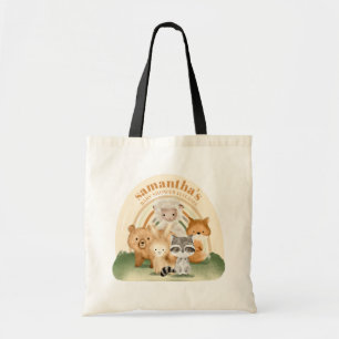 Tote Bag Boho Rainbow Animal Farm Baby shower familial
